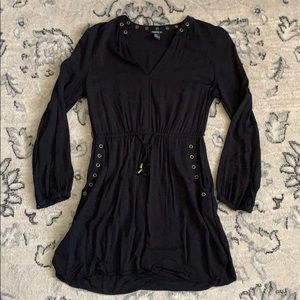 Forever 21 long sleeve black dress w/ detail